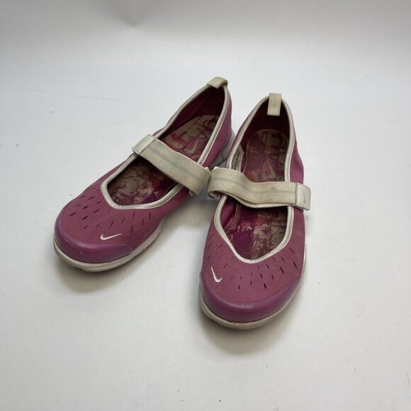 Y2K Nike Mary Jane Shoes Slip On Women's Size 7 US White / Pink Ballerina Casual - Picture 4 of 16